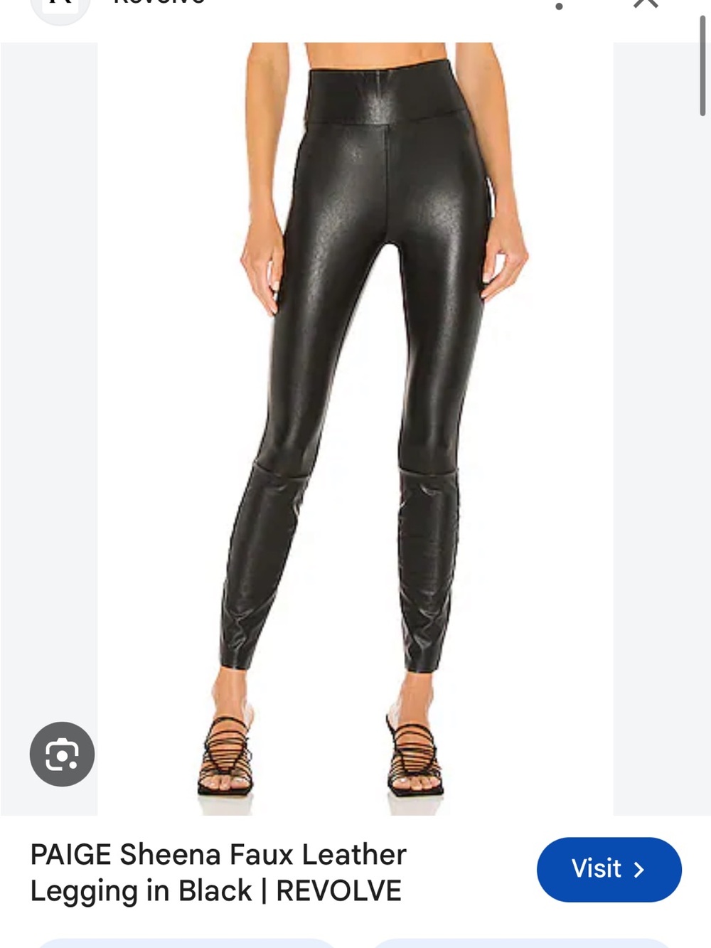 PAIGE Sheena Faux Leather Jeggings in Black